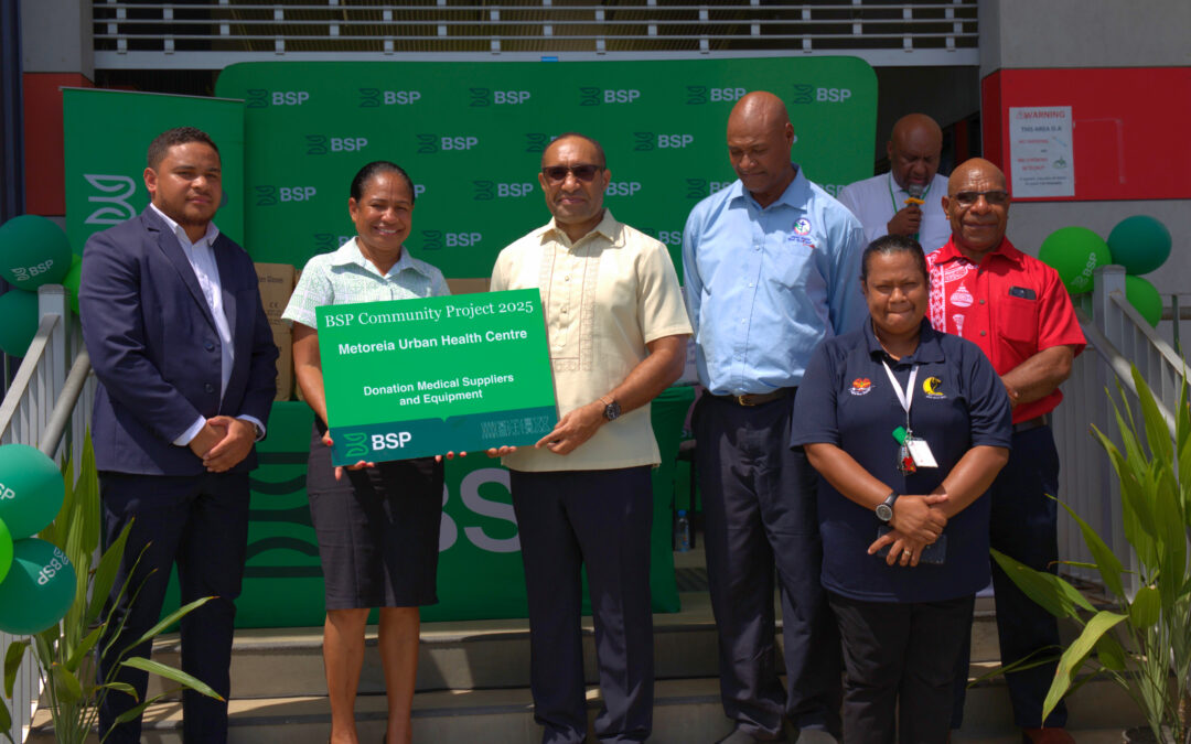 METOREIA URBAN HEALTH CENTRE RECEIVES K120,000 WORTH OF MEDICAL SUPPLIES FROM BANK OF SOUTH PACIFIC (BSP)